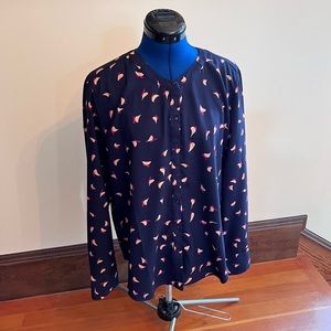 Geometric Print W118 by Walter Baker Top Blouse